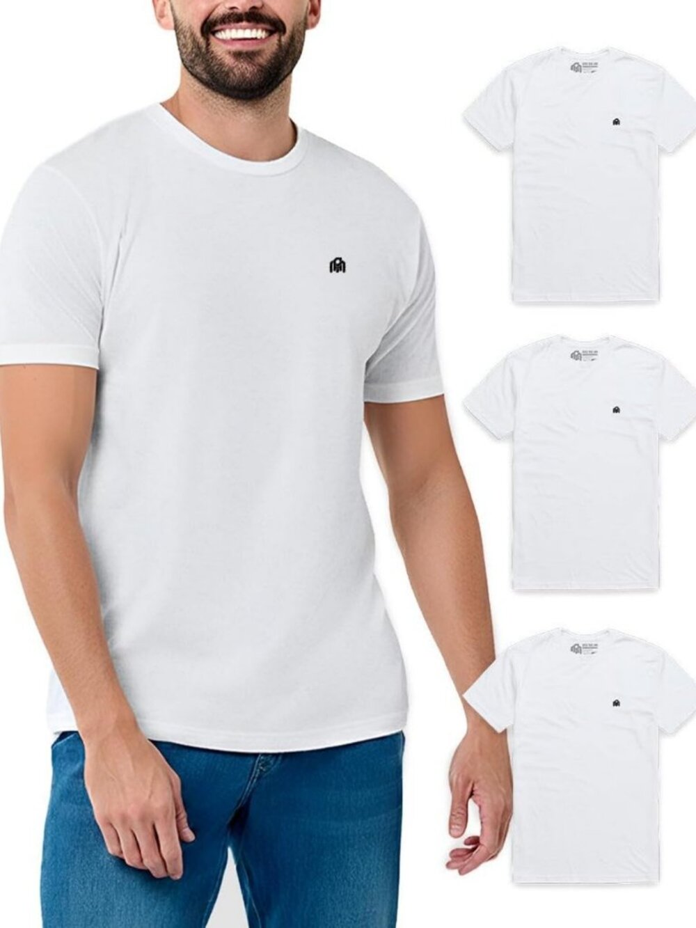 Mens T Shirts Soft Cotton Crew Neck Athletic Fit Casual Tees S-4XL